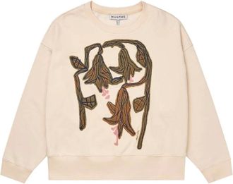 Munthe Sweatshirts - Dames - Sweatshirts - Beige - L - Katoen - Hoodies & sweatvesten