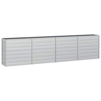 vidaXL Vidaxl - Arriate De Acero Galvanizado Plateado 320x40x77 Cm