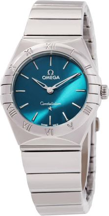 Omega Constellation Quartz Peacock Blue Dial Ladies Watch 131.10.28.60.03.002