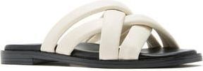 La Canadienne Fox Slide Sandal in Milk Leather at Nordstrom Rack, Size 10