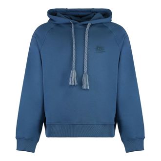 Etro Etro, Hoodies, male, Blue, Size: S Ribbed Cotton Hoodie