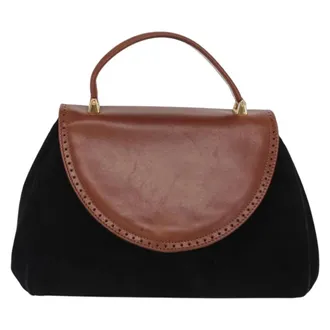 Ferragamo Vintage Suede Black Suede Handbag (Pre-Owned)