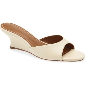 Staud Brigitte Wedge Sandal in Cream at Nordstrom, Size 11Us