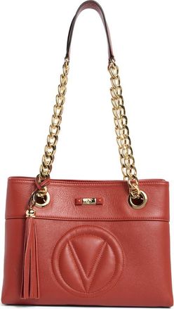 Mario Valentino Kali Leather Signature Tote Bag in Rust at Nordstrom Rack