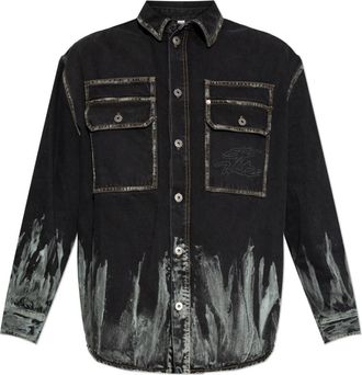 Off-white Oversized spijkerjas - Heren - Spijkerjassen - Zwart - M - Katoen - Jassen