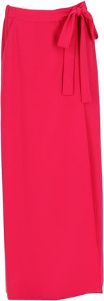 P.A.R.O.S.H. Midi Skirt with High Waist and Fabric Tie Detail