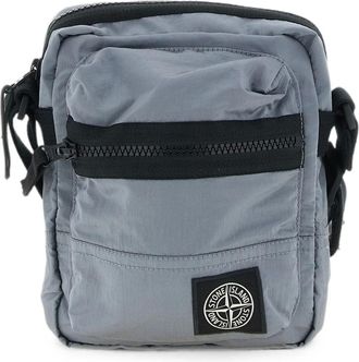 Stone Island Tassen, Heren, Blauw, ONE Size, Nylon, Pouch Bag met Verstelbare Band