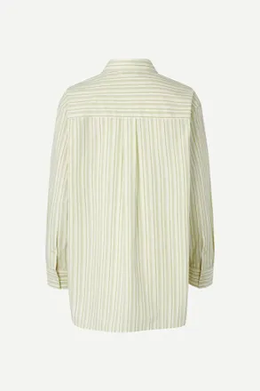 Sams&oslash;e & Sams&oslash;e Striped TENCEL Lyocell Blend Shirt - Yellow