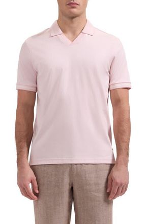Bugatchi Pima Cotton Johnny Collar Polo in Primerose at Nordstrom, Size Xx-Large