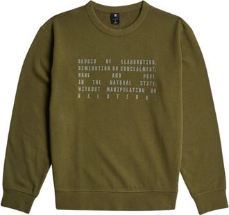 G-Star Grafische Sweatshirts en Hoodies - Heren - Sweatshirts - Groen - M - Hoodies & sweatvesten