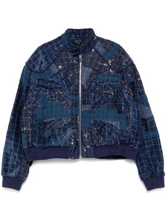 Who Decides War by Ev Bravado Flight-window jacket - men - Cotton - M - Blue