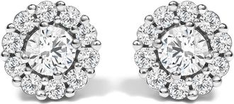 House of Brilliance 10K White Gold 3.0 Cttw Lab Grown Diamond Halo Stud Earrings at Nordstrom