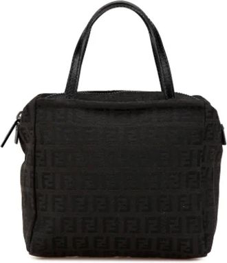 Fendi Pre-owned Tote Bags, female, Black, Size: ONE SIZE Pre-owned Canvas handbags