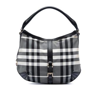 Burberry Pre-owned Burberry Check Nylon Grafton Hobo Ladies K01080AASM5Z62NV