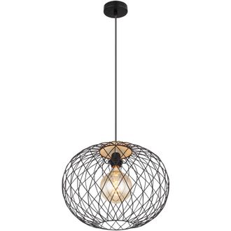 Globo Lighting L&aacute;mpara Colgante - Lacky - Negro - Metal - &Oslash; 40cm - E27 - - Globo