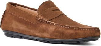 Aquatalia Enzo Water Resistant Driving Loafer in Brown Suede at Nordstrom, Size 10.5
