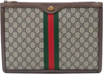 Gucci Pre-owned Clutches, female, Multicolor, Size: ONE SIZE Pre-owned Canvas Clutch
