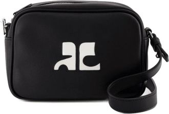 Courr&egrave;ges Reedition Camera Crossbody - Dames - Schoudertassen - Zwart - ONE Size - Leer - Tassen