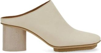Uma Wang Textured Pointed Toe Stiletto Pumps - Dames - Muiltjes - Wit - 35 EU - Schoenen