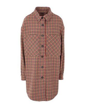 8 by YOOX WOOL BLEND HOUNDSTOOTH OVERSHIRT W/ POCKETS