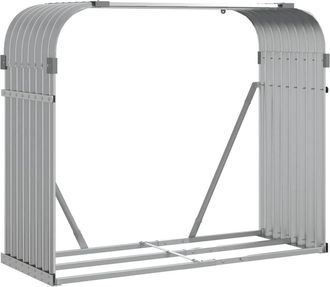 vidaXL Le&ntilde;ero De Acero Galvanizado Gris Claro 120x45x100 Cm Vidaxl