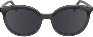 Longchamp 50mm Round Sunglasses in Black/Grey at Nordstrom Rack