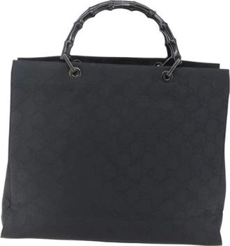 Gucci Pre-owned Handbags, female, Black, Size: ONE SIZE Pre-owned Nylon Handbag