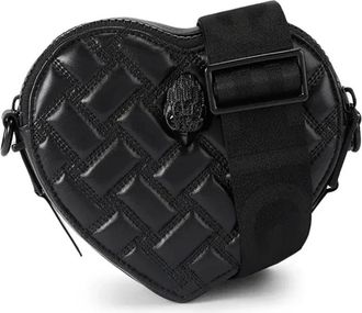 Kurt Geiger Kensington Heart Crossbody - Dames - Schoudertassen - Zwart - ONE Size - Leer - Tassen
