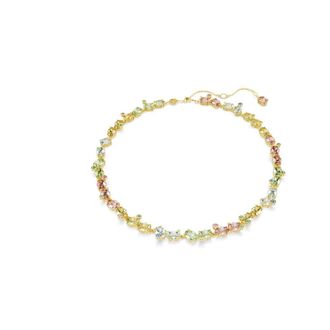 Swarovski Elegante Gouden Ketting met Kristal - Dames - Kettingen - Geel - ONE Size - Accessoires