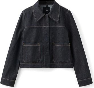 Mango Cazadora Clemence Jacket in Open Blue at Nordstrom, Size X-Small
