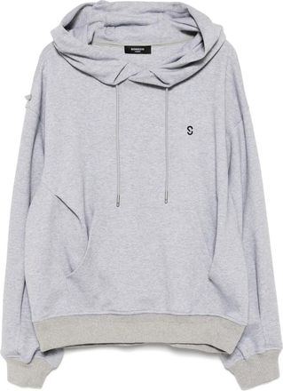 Songzio Felpa con cappuccio Slant Fold - Grigio