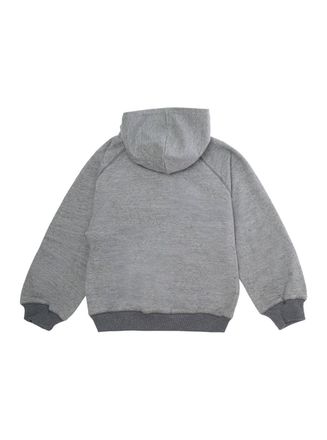 Chlo&eacute; Logo-Embroidered Cotton Hoodie - Gray