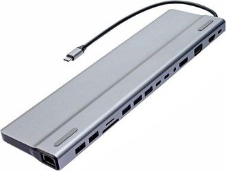 OEM Estaci&oacute;n De Acoplamiento Usb-c 15 En 1: 3 Pantallas (hdmi/dp/vga), Ethernet, Usb, Sd/tf, Audio. Compatible Con Port&aacute;tiles, Ps4, Xbox Y Switch