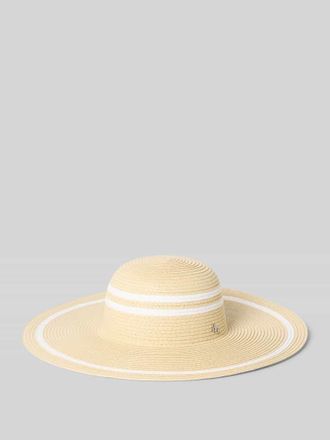 Lauren Ralph Lauren Sonnenhut mit breiter Krempe und Label-Detail in Beige, Gr&ouml;&szlig;e 1
