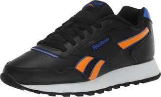 Reebok Mens Ventilator Signature Leather Fashion Sneakers, Black/Orange/Cobalt, 13 Women/11.5 Men