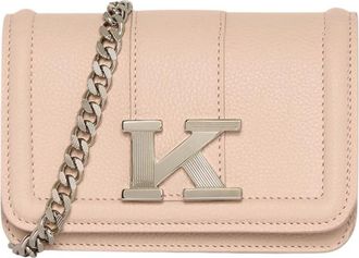 Kiton Sofia Leren Clutch Tas - Dames - Schoudertassen - Roze - ONE Size - Leer - Tassen