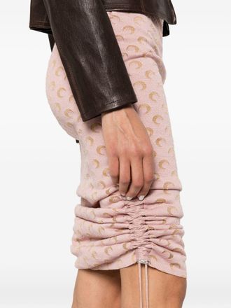 Marine Serre Moon Devore Knit Skirt - Pink