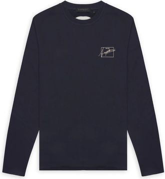 Aspact District LS Tee - Heren - Tops - Blauw - Maat: XL
