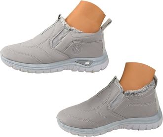 Generic Womens Winter Snow Boots - Warm Fur Lined Platform Ankle Booties for Casual Outdoor Use(Grey,7.5)