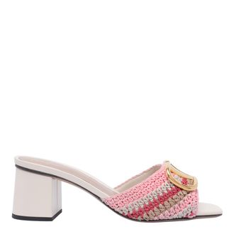 Valentino Garavani Crochet Vlogo Signature Slide Sandals