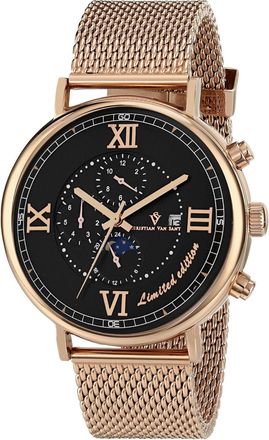 Christian Van Sant Mens Black dial Watch