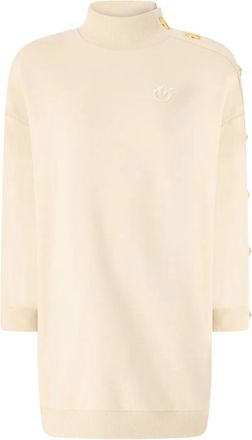 Pinko Jurk met knoopdetail - Beige