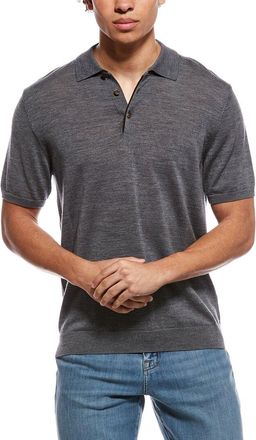 Bruno Magli Merino Wool Polo Sweater