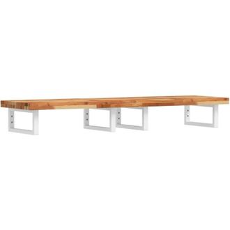 vidaXL Estante De Lavabo De Pared Acero Y Madera Maciza De Acacia Vidaxl