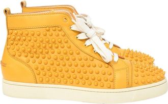 Christian Louboutin Mens Calfskin Leather Louis Spike High-Top Sneaker (Authentic Pre-Loved)