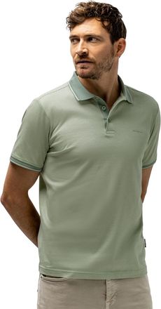 State of Art poloshirt groen gestreept 3 knoops