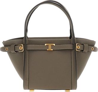 Tod's Taupe Logo Mini Tote
