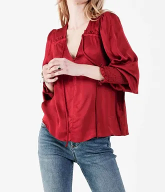 Dear John Denim Amelia Ruched Top In Barbados