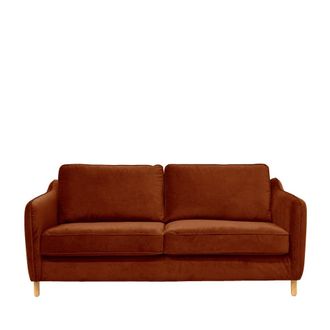 DRAWER Sof&aacute; cama express de 3 plazas en terciopelo - &Oacute;xido