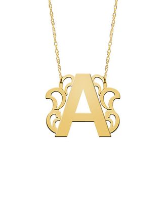 Jane Basch 14K Initial Necklace (A-Z)